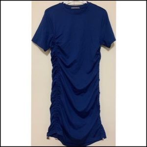 Suzy Shier Short Sleeve Shirred Side Knit Mini Dress Size Small